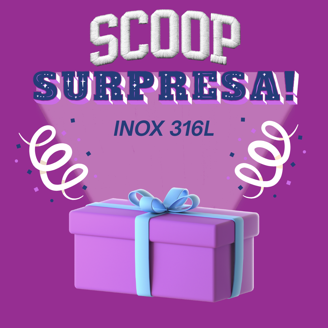 SCOOP AÇO INOX DOURADO 316L