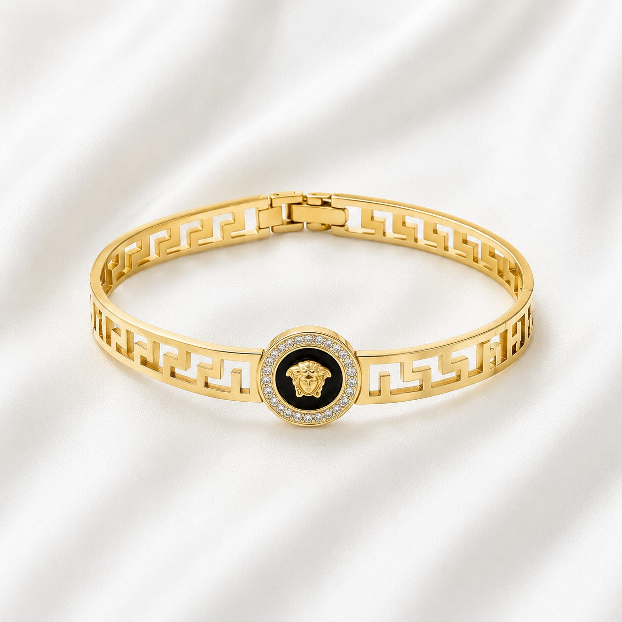 BRACELETE INOX DOURADO LEÃO