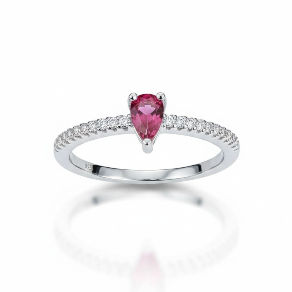 ANEL SOLITARIO ROSA GOTA