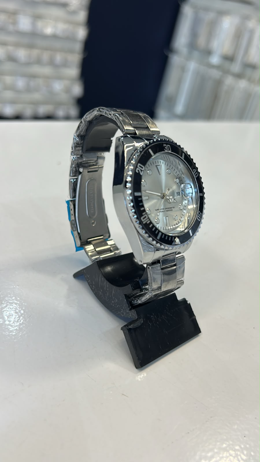 Relógio Masculino Prata/Preto