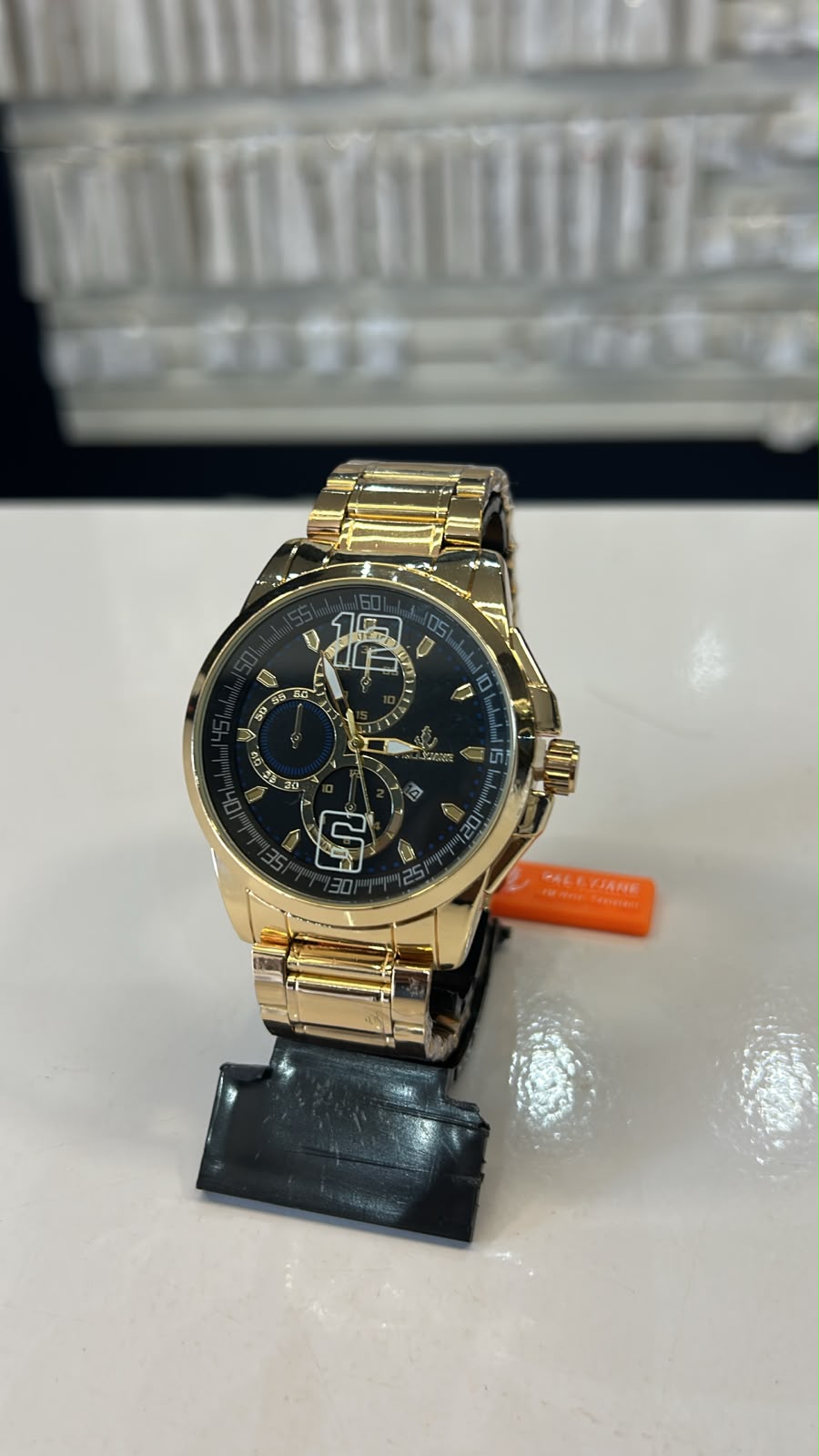 Relógio Masculino Dourado/Preto Italiano