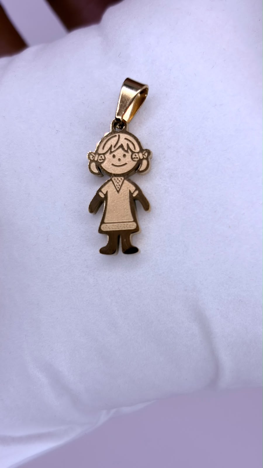 PINGENTE MENINO/MENINA INOX GOLD