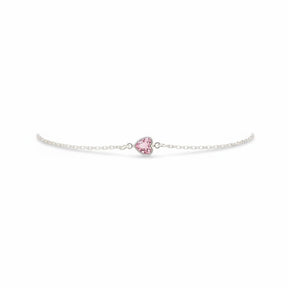 PS ZIRCONIA CORAÇÃO ROSA UNICA MEIO CARTIER
