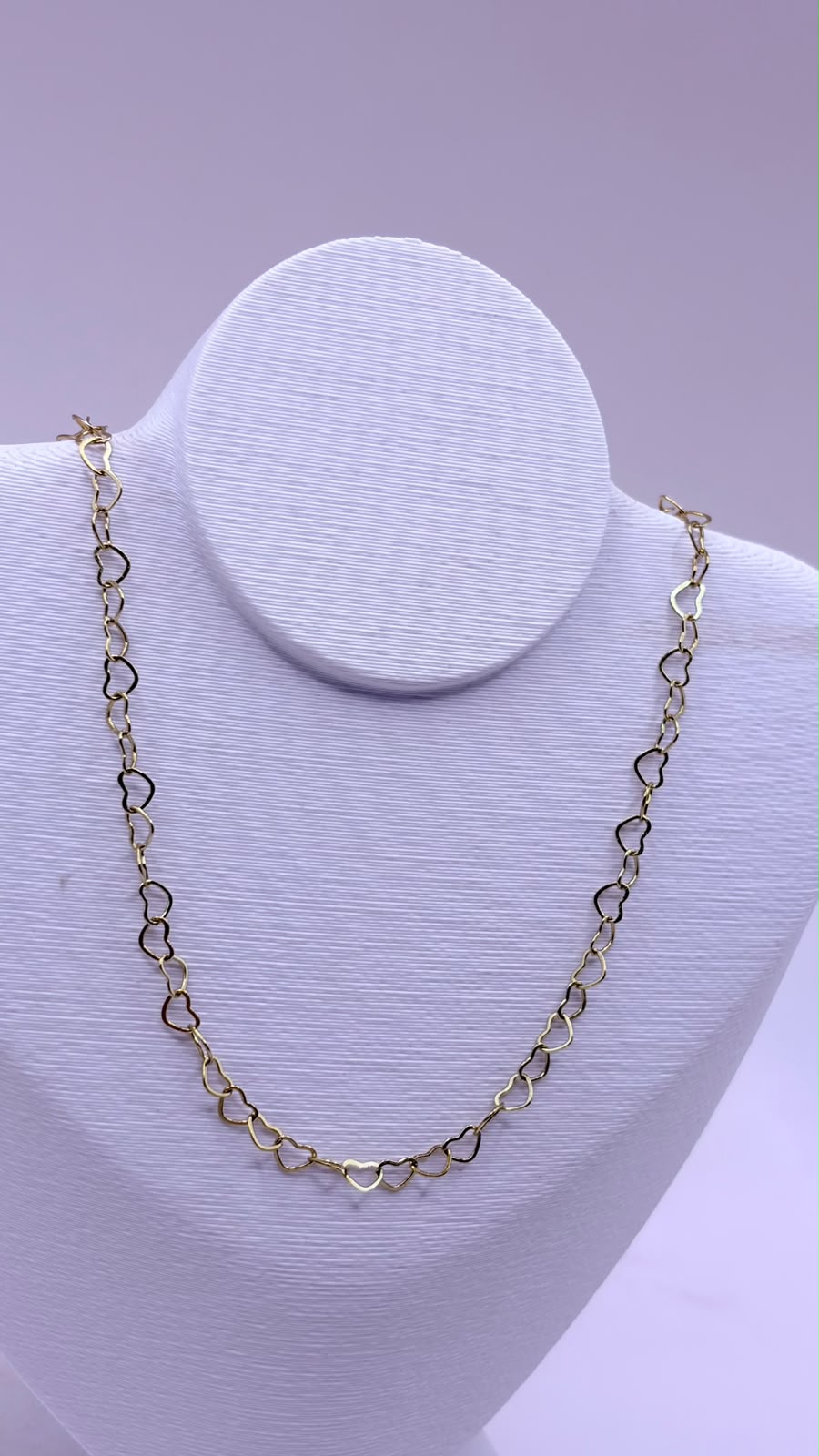 COLAR ELO CORAÇÕES INOX DOURADO