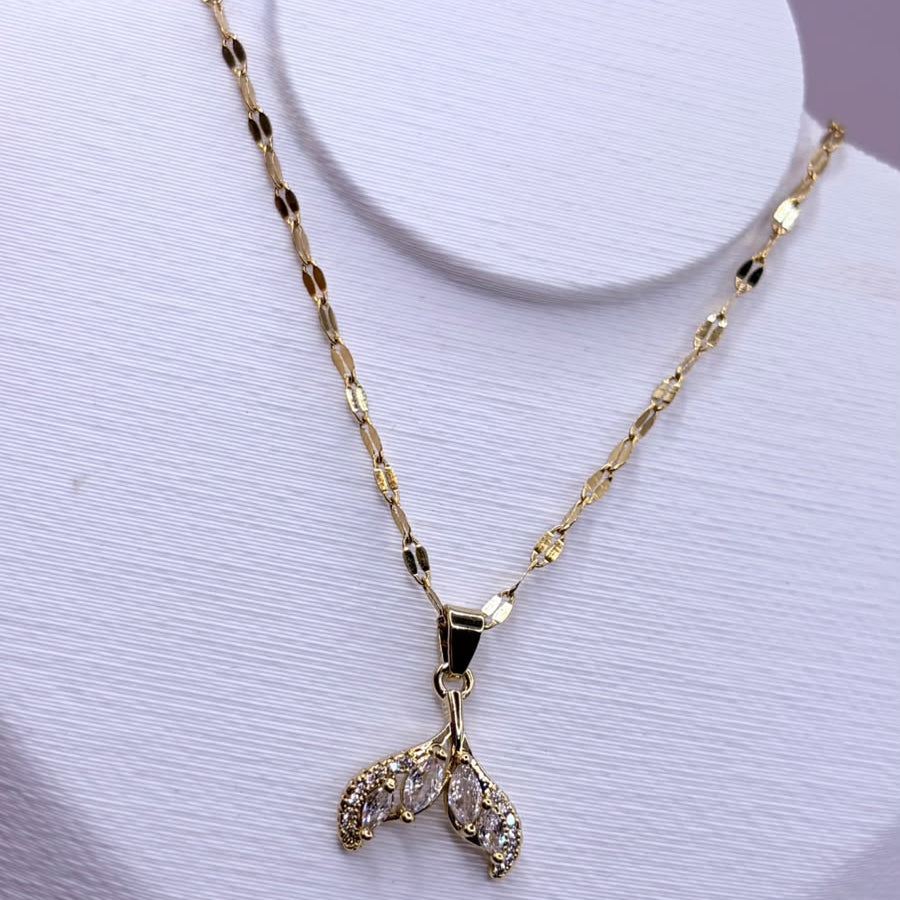 COLAR RABO DE SEREIA INOX DOURADO