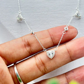 COLAR CHOKER CORAÇÕES ZIRC TRANSP