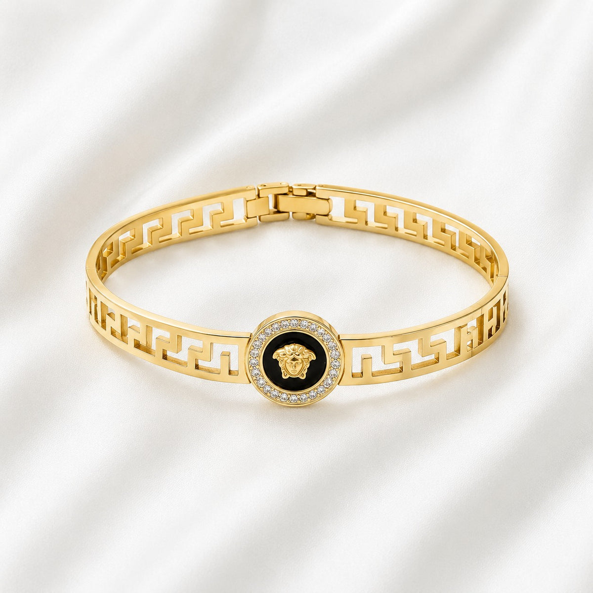 BRACELETE INOX DOURADO LEÃO