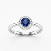 ANEL SOLITARIO ZIRCONIA AZUL