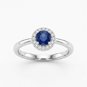 ANEL SOLITARIO ZIRCONIA AZUL