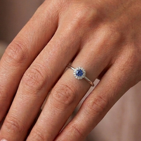 ANEL SOLITARIO ZIRCONIA AZUL