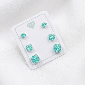 TRIO ZIRCONIA VERDE TIFFANY
