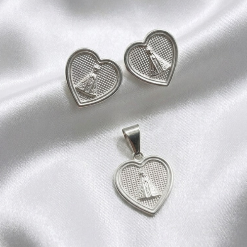 CONJUNTO NOSSA SENHORA CORAÇÃO (SEM CORRENTE)