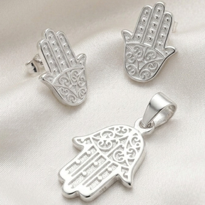 CONJUNTO MÃO DE FÁTIMA (SEM CORRENTE)