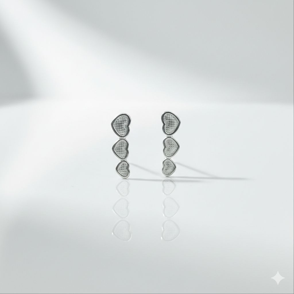 PIERCING DE  EARCUFF CORAÇÕES