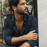 CONJUNTO INOX DOURADO MASCULINO ( PULSEIRA + CORRENTE )