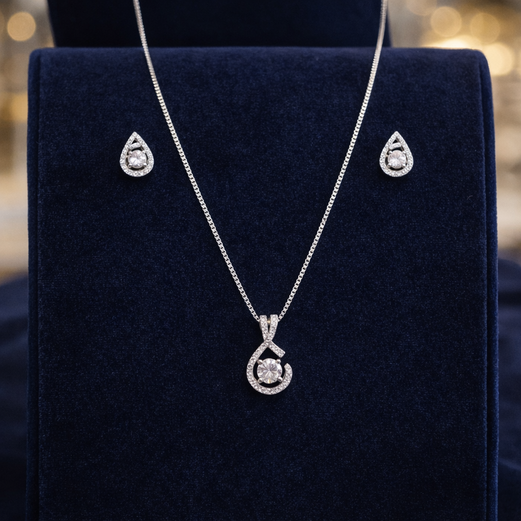 CONJUNTO ZIRCONIA GOTA ITALIANA LUXO