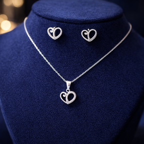 CONJUNTO ZIRCONIA CORAÇÃO ARABESCO