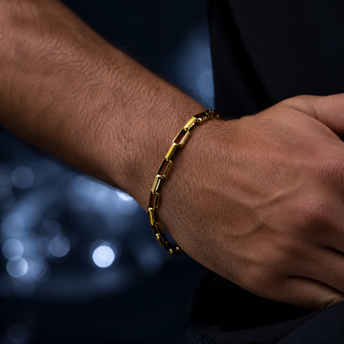 PULSEIRA INOX DOURADO MASCULINO CARTIER