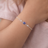 PULSEIRA INFANTIL OLHO GREGO E ZIRCONIA