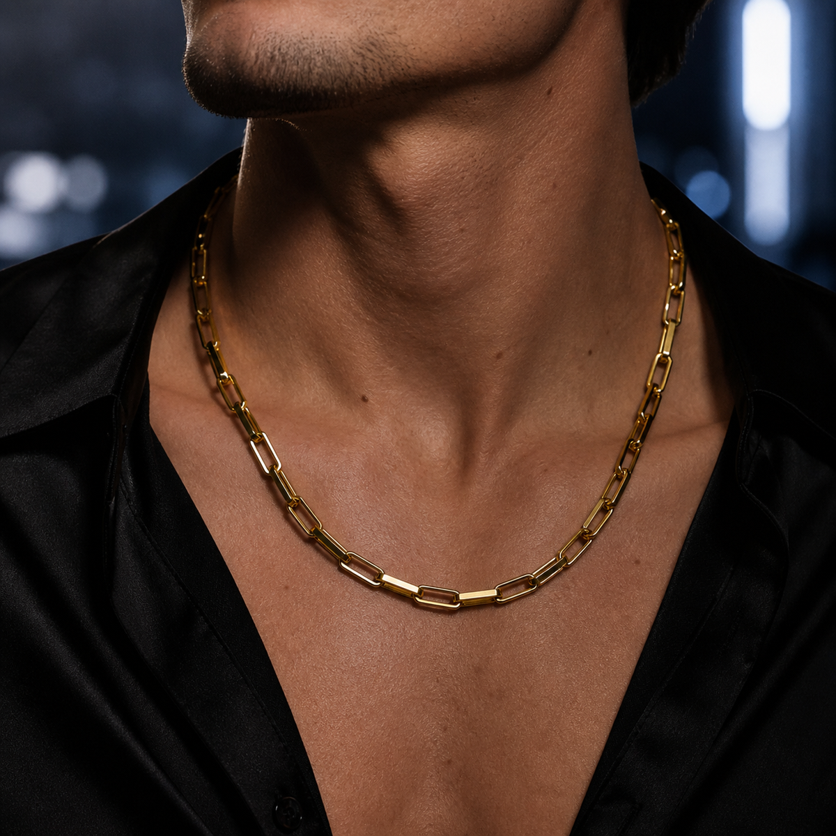 COLAR CARTIER 3MM 60CM INOX DOURADO MASCULINO