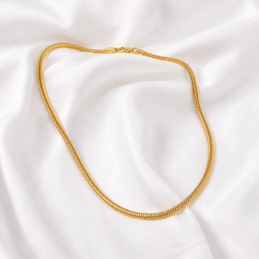 COLAR INOX DOURADO FEMININO LACRAIA 45CM
