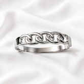 BRACELETE 5 ELOS INOX PRATA
