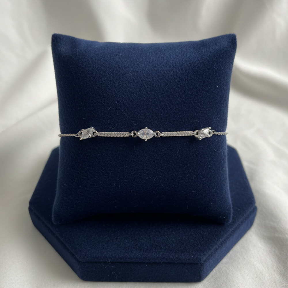 PULSEIRA ITALIANA SEMI RIVIERA ZIRCONIAS OVAIS