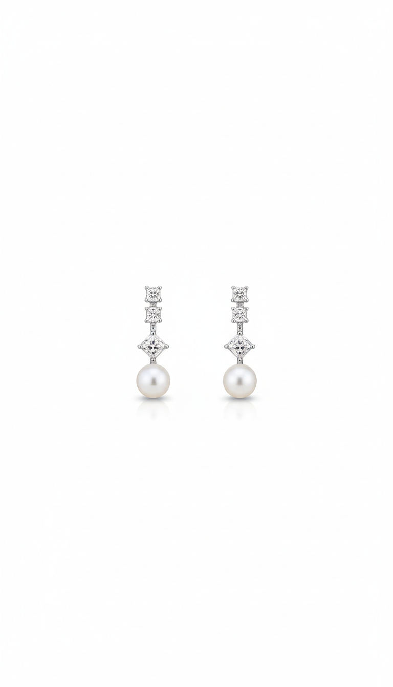 BRINCO EAR CUFF PEROLA E ZIRCS