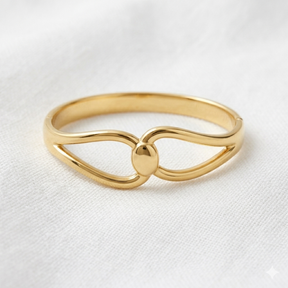 BRACELETE OVAL 2 INOX DOURADO