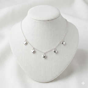 COLAR CHOKER CORAÇÕES ABAULADOS
