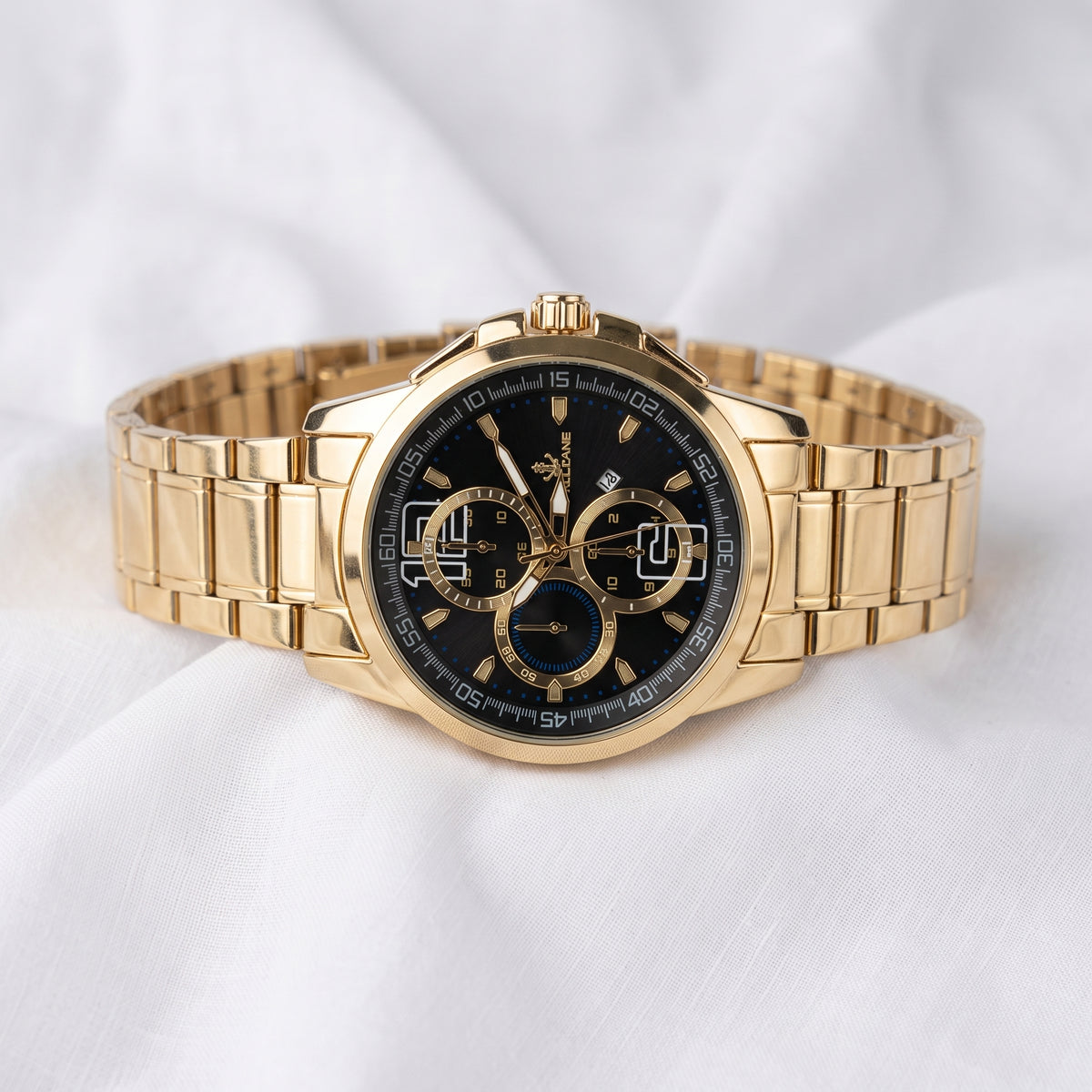 Relógio Masculino Dourado/Preto Italiano