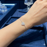 PULSEIRA CORAÇÃO UNICO MEIO CRAVEJADO ITALIANO