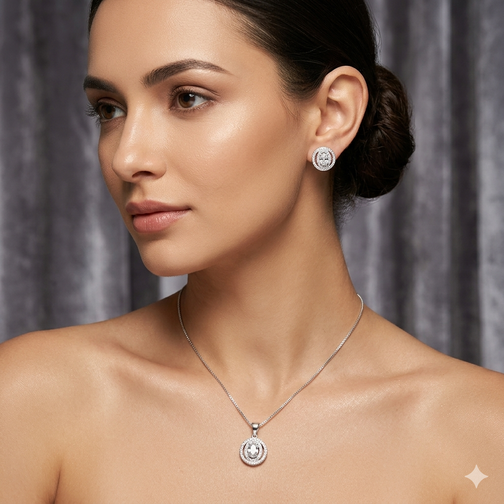 CONJUNTO OVAL CRAV ZIRCONIA