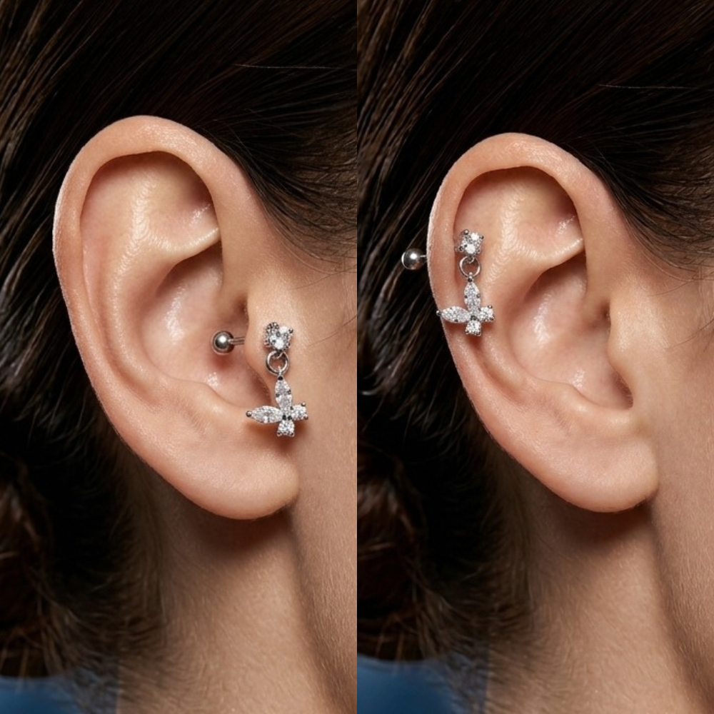 PIERCING VERSÁTIL BORBOLETA PEND
