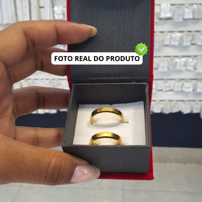 PAR DE ALIANÇAS DOURADAS | INOX 316L