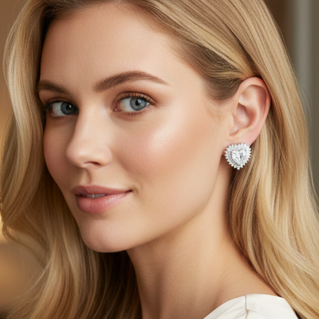 BRINCO CORAÇÃO ZIRCONIA GRANDE LUXO