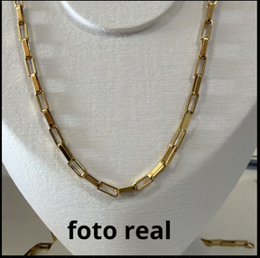 CONJUNTO INOX DOURADO MASCULINO ( PULSEIRA + CORRENTE )