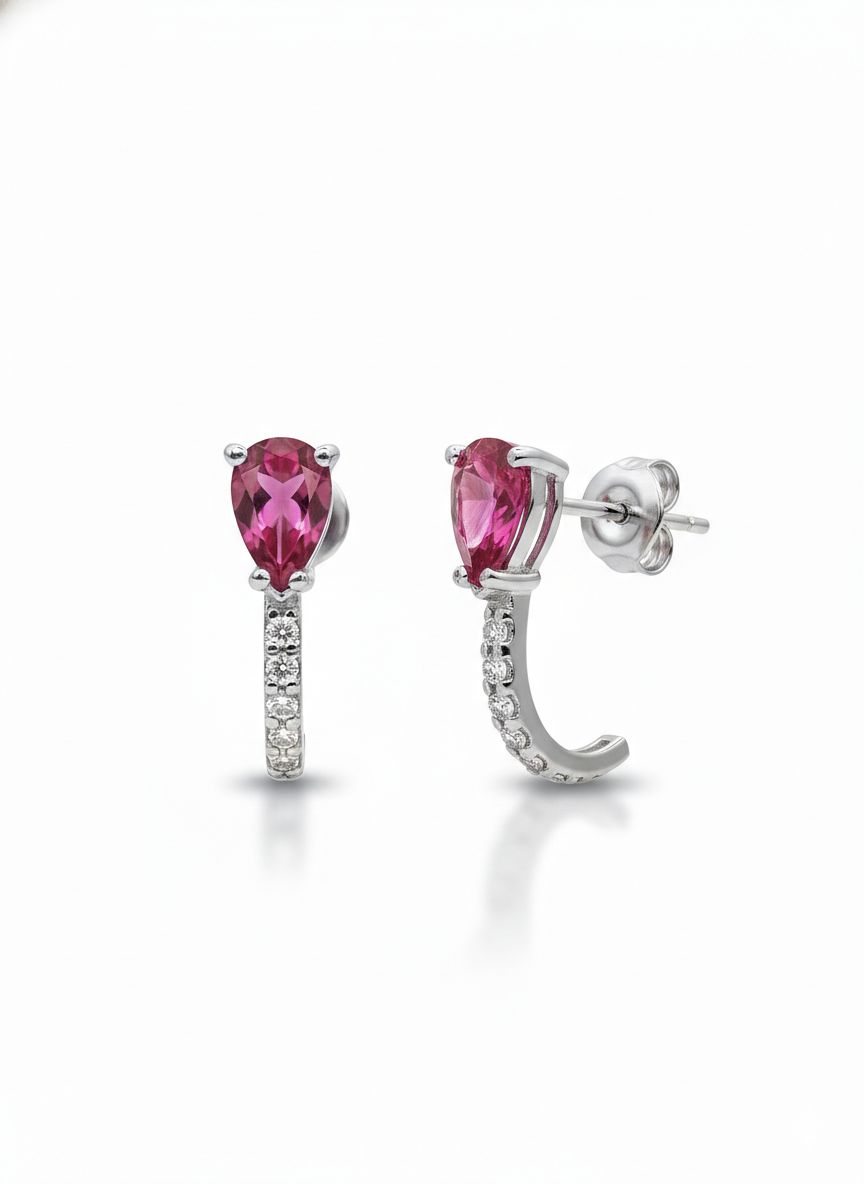 BRINCO CRAV ZIRC OVAL ROSA