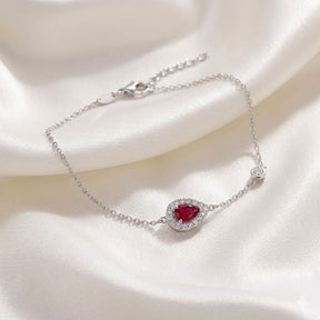 TORNOZELEIRA GOTA ZIRCONIA ROSA
