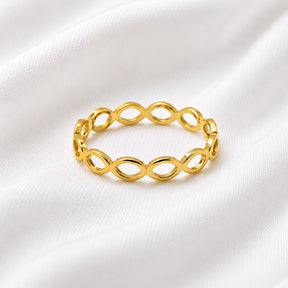 ANEL APARADOR INFINITOS INOX DOURADO 316L