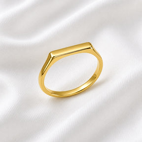 ANEL BASE QUADRADA INOX DOURADO 316L