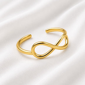 ANEL REGULAVEL INFINITO INOX DOURADO 316L