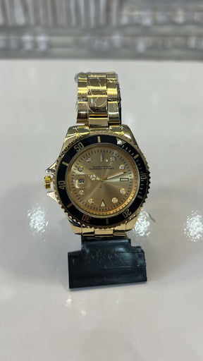 Relógio Masculino Dourado/Preto  Luxo