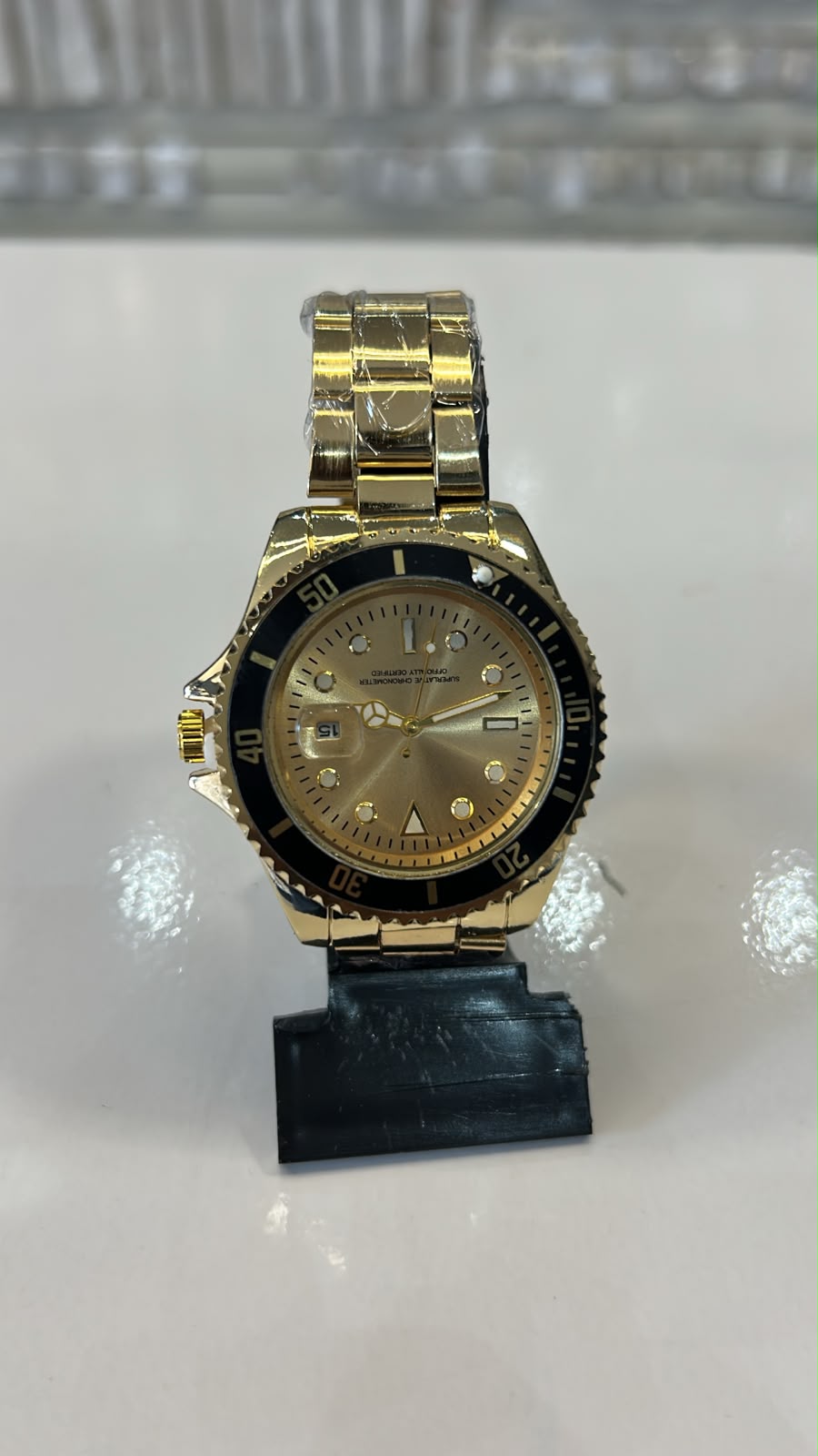 Relógio Masculino Dourado/Preto  Luxo