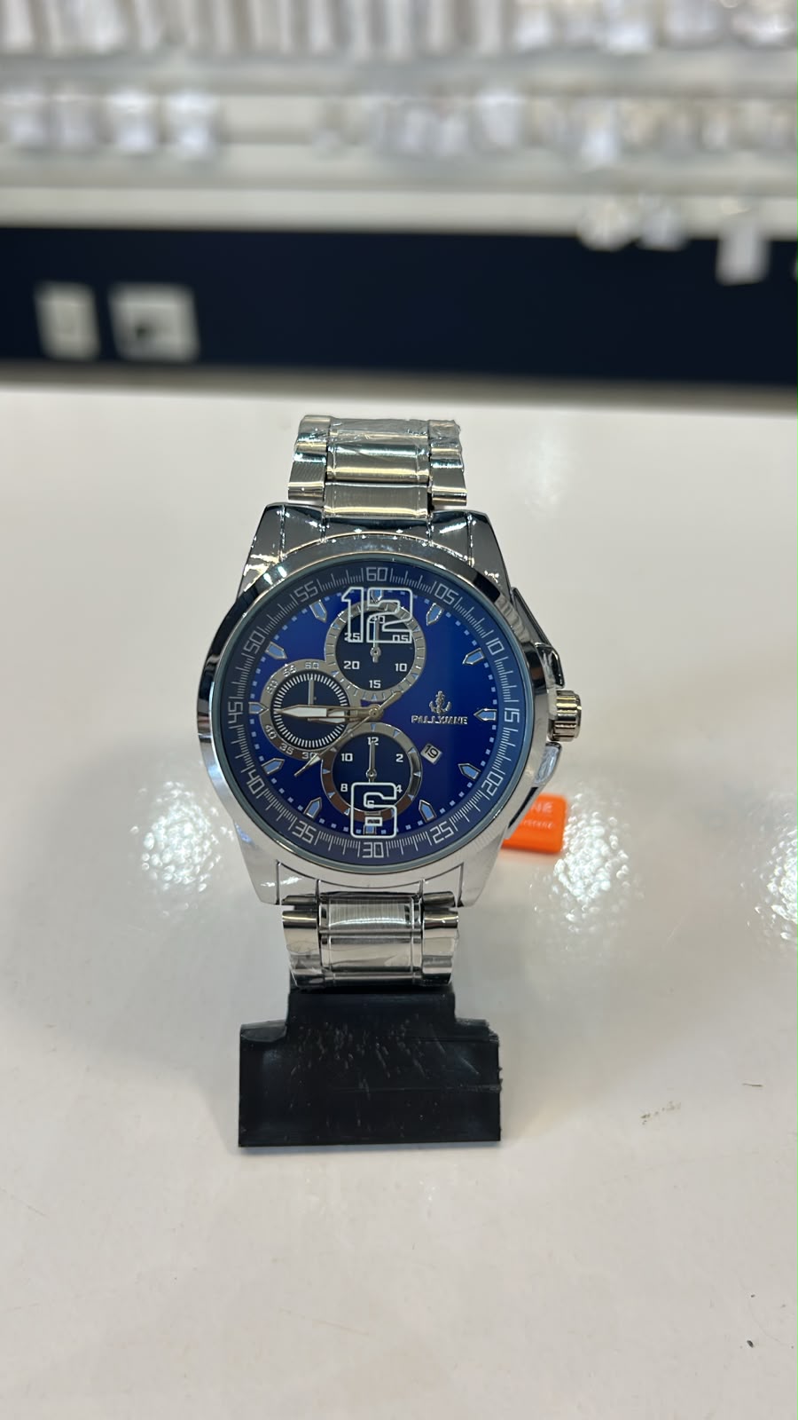 Relógio Masculino Prata/Azul