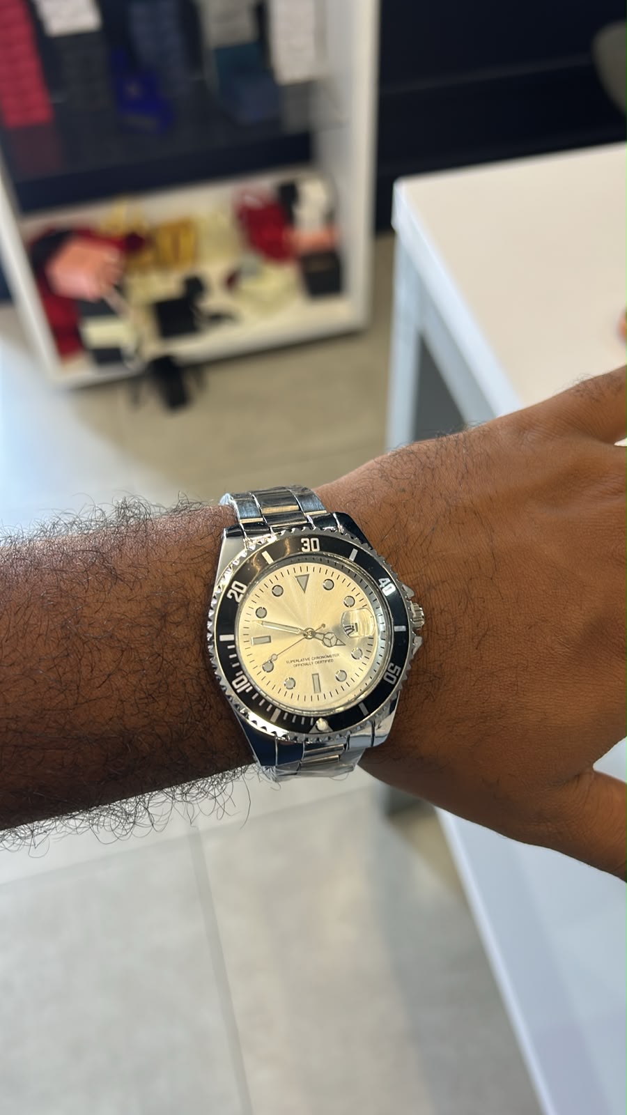 Relógio Masculino Prata/Preto