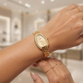 Relógio Feminino Luxo Dourado OVAL