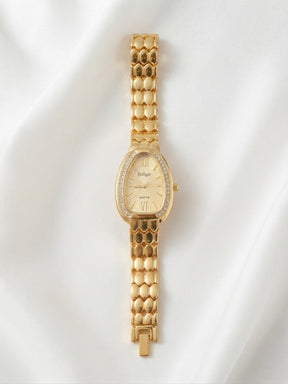 Relógio Feminino Luxo Dourado OVAL