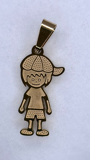 PINGENTE MENINO/MENINA INOX GOLD