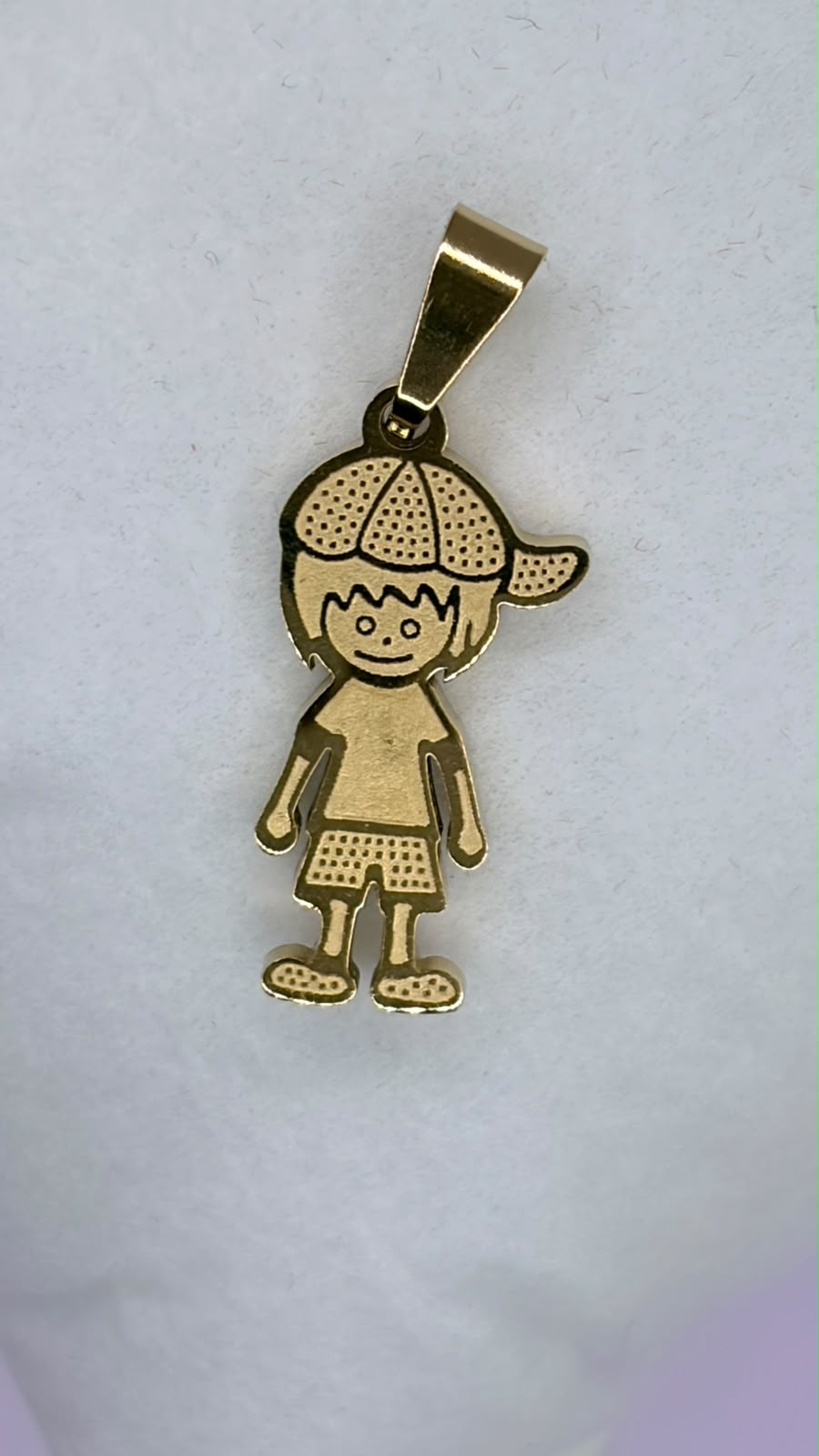 PINGENTE MENINO/MENINA INOX GOLD